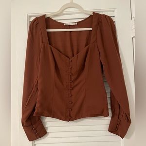 Brown Abercrombie Blouse